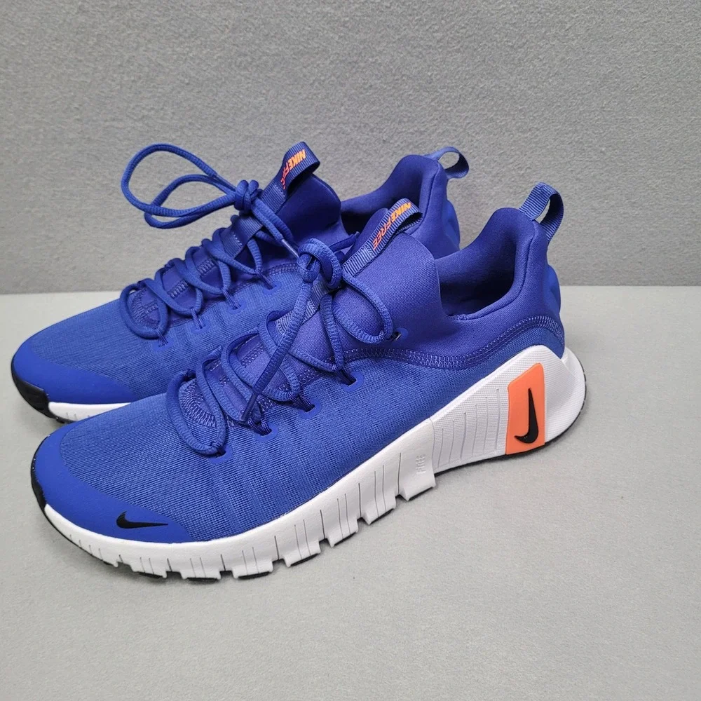 Nike Free Metcon 6 Mens Training Shoes Blue Orange FJ7127-401 Size 11.5